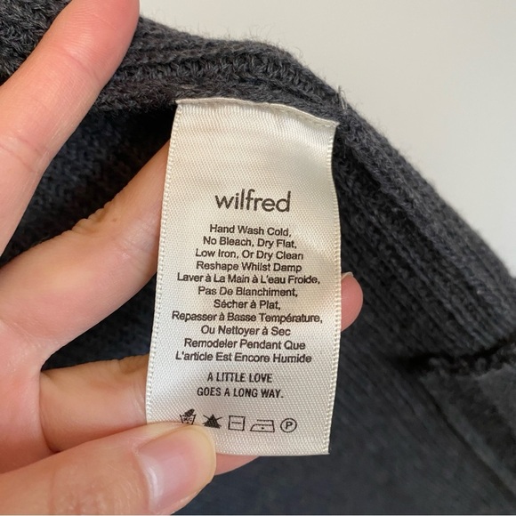 Wilfred 100% Wool Olivie Wool Sleeveless Sweater Vest Size XXS Dark Grey - Picture 8 of 11